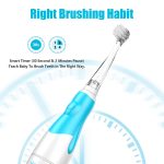 DADA-TECH Baby Electric Toothbrush, Toddler Teeth Brushes with Smart LED Timer and Sonic Technology for Infants Ages 0-3 Years (Blue) - Image 6